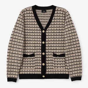 Textured Contrast Trim Cardigan | Quiet Luxury • Parisian Chic • It Girl Knit